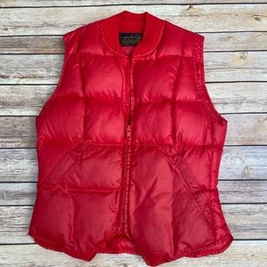 Eddie Bauer Vintage Goosedown Vest, Red